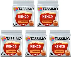 Tassimo Kenco Cappuccino Coffee Pods X8 (Pack Of 5, Total 40 Drinks)