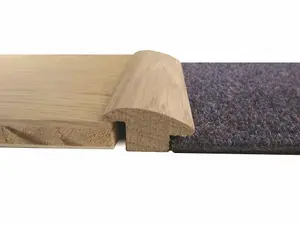 Solid Oak Wood To Carpet Reducer Threshold - Unfinished - 20mm - 0.9m Length