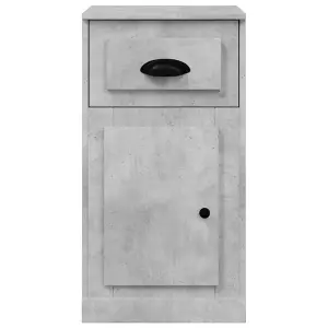 Berkfield Side Cabinet with Drawer Concrete Grey 40x50x75 cm Engineered Wood