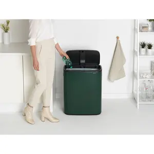 Bo Touch Bin, 60 litre, with 1 inner Plastic Bucket Pine Green