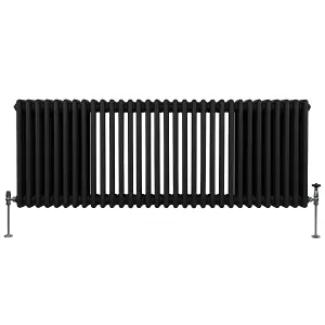 Traditional 3 Column Radiator - 600 x 1462 mm - Black