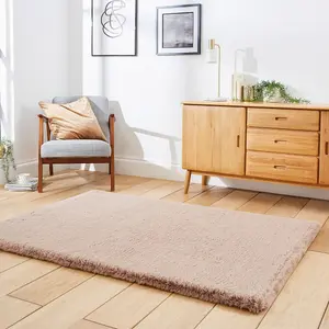 Mink Modern Plain Shaggy Easy to Clean Rug for Living Room and Bedroom-120cm X 170cm