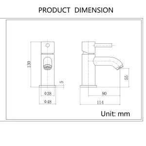 BATHWEST Bathroom mono Basin Mixer Tap & Waste Chrome Brass Sink Mixer Taps & Drainer