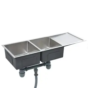 Berkfield Handmade Kitchen Sink with Strainer Stainless Steel