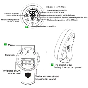 i-sells Digital Hygrometer & Thermometer