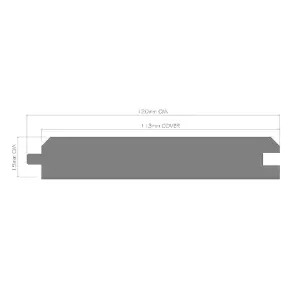 PACK OF 20 (Total 20 Units) - 25mm x 125mm (21mm x 120mm Finish) Planed Tongue & Groove Matchboard Timber Cladding - 2.1m Length