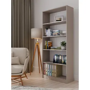 Albee Bookcase Clay / (5 Shelves) 182 cm H x 80 cm W x 32 cm D