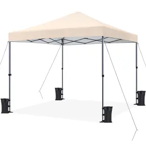 Yaheetech Beige Waterproof 3 x 3m Pop-up Canopy