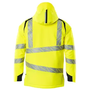 Mascot Accelerate Safe Lightweight Winter Jacket with CLIMascot - Hi-Vis Yellow/Dark Navy   (XX Large)