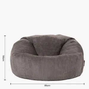 icon Kingston Classic Corduroy Bean Bag Charcoal Grey Bean Bag Chair