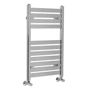 Right Radiators 800x500 mm Designer Bathroom Flat Panel Heated Towel Rail Warmer Radiator Rad Chrome