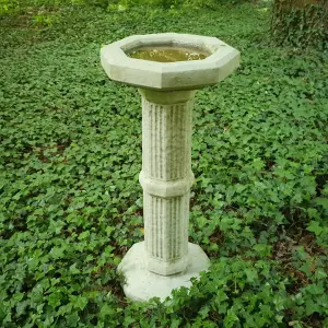 Cheltenham' Tall Birdbath with Octagonal Top