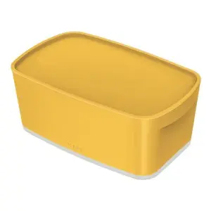 Leitz MyBox Cosy Warm Yellow Small Storage Box with Lid 5 Litre