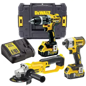 Dewalt DCK383P2T 18v XR Brushless Kit DCD796 Drill DCF887 Impact DCG412 Grinder