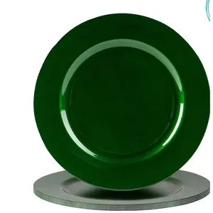 33cm Charger Plate Glossy Green