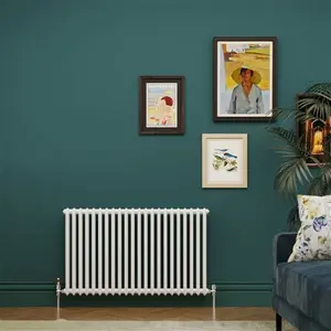 Traditional Column Radiators - Milano Windsor White Victorian Style Radiator - 600mm X 425mm Without Feet