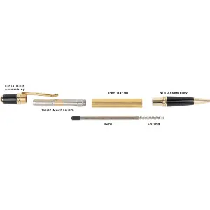 Venetian Twist Pen Kit - Gold Plated