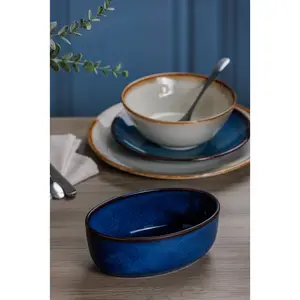 Mason Cash Reactive Blue Oval Pie Dishes (set of 2) (Set of 2)