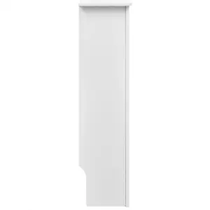 White MDF Radiator Cover Heating Cabinet 152 cm