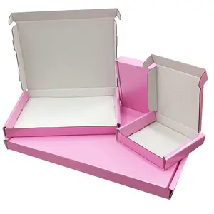 50 x Pink Mini (10cm x 10cm x 2cm) PIP Postal Shipping Large Letter Cardboard Boxes