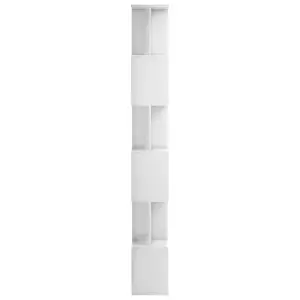 Berkfield Book Cabinet/Room Divider High Gloss White 80x24x192 cm Engineered Wood