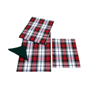 Homescapes Cotton Christmas Macduff Tartan Pack of 2 Placemats