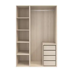 GoodHome Atomia Freestanding Oak effect Particle board Wardrobe, clothing & shoes organiser (H)2250mm (W)1500mm (D)580mm