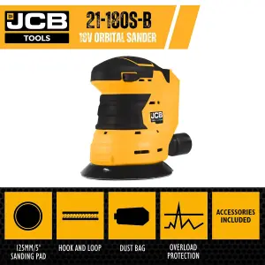 JCB 18V Orbital Sander Bare Unit - 21-18OS-B