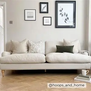 DUSK Hampshire 3 Seater Sofa - Beige - Textured Weave