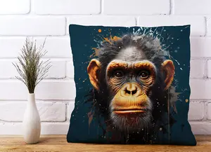 Splashart Realistic Monkey Face Cushions 45cm x 45cm