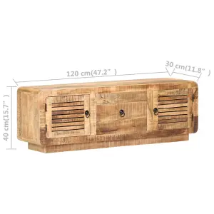 Berkfield TV Cabinet 120x30x40 cm Rough Mango Wood