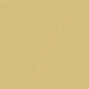 Grandeco Linen Textured Plain Wallpaper, Yellow