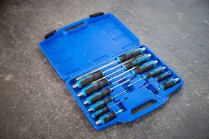 Blue Spot Tools - 12PCE Hex Bolster Screwdriver Set