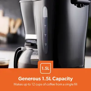 1.5L Filter Coffee Machine 800W Instant Coffee, Espresso & More