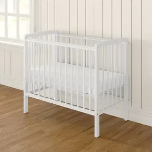 Sydney Mini Cot with Mattress White