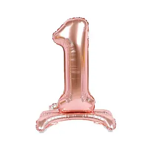 Realmax Standing Number 1 Foil Balloon Rose Gold (One Size)