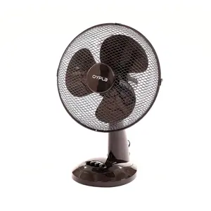 Oypla Electrical 12" 3 Speed Oscillating Black Electric Desk Home Office Fan