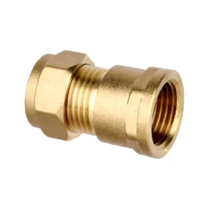 Plumbsure Compression Straight Coupler (Dia)15mm, (L)41.8mm