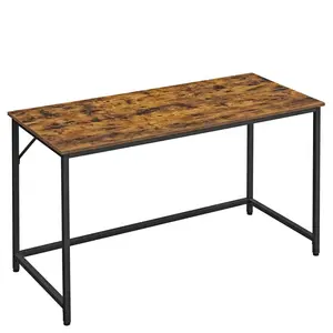 Jana Desk Rustic Brown/Black / 76cm H x 140cm W x 60cm D