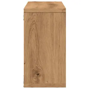 17 Stories Wall Cabinet 100X16x30 Cm Engineered Wood Artisan Oak