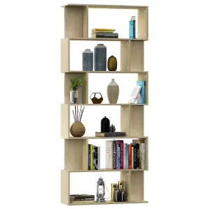 Berkfield Book Cabinet/Room Divider Sonoma Oak 80x24x192 cm Engineered Wood