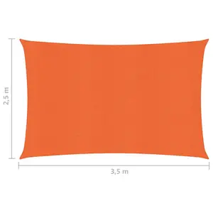 Berkfield Sunshade Sail 160 g/m2 Orange 2.5x3.5 m HDPE