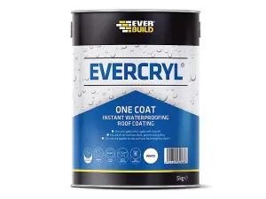 Everbuild EVCWE5 EVERCRYL One Coat White 5kg EVBEVCWE5