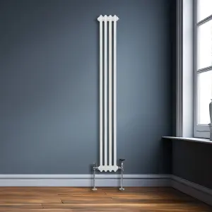 Traditional 2 Column Radiator - 1800 x 202 mm - White