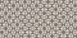 Retro Geo Tile Vinyl by Remland (Ochre Blush, 2m x 4m)