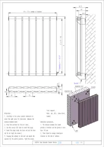 Warmhaus LEO Flat profile double panel vertical radiator in anthracite 1800 (h) x 366 (w)