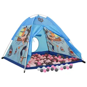 Berkfield Children Play Tent with 250 Balls Blue 120x120x90 cm