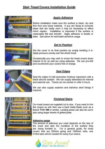 Stair Tread Nosing Covers - GRP Heavy Duty Anti Slip - Black & Yellow - 500mm x5