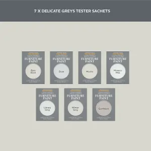 Rust-Oleum Light Grey Satin Furniture Paint Tester Samples - 10ml