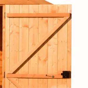 10x8 (3.05m x 2.44m) Wooden Tongue & Groove APEX Shed With 4 Windows & Single Door (12mm T&G Floor & Roof) (10ft x 8ft) (10x8)